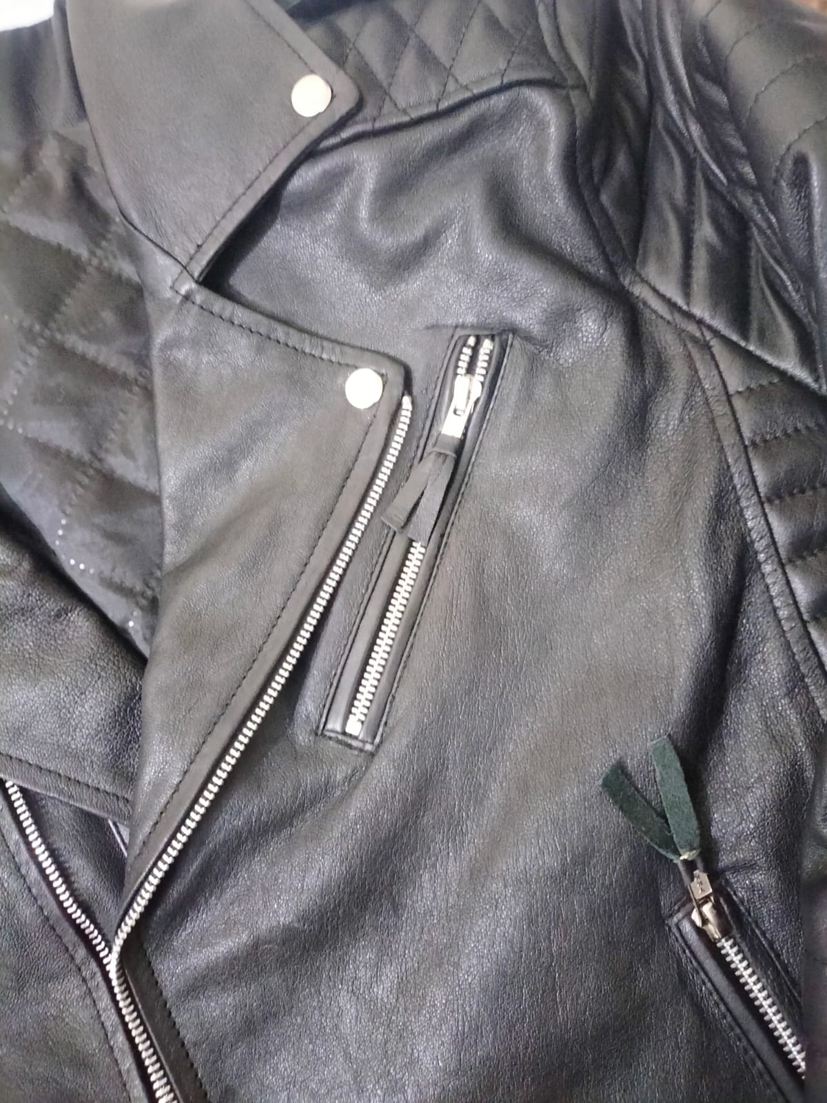 Handmade Cow Leather Biker Jacket – Men's Moto Jacket, Gift For Him Custom Motorcycle